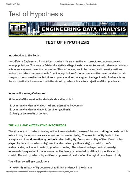 Image result for Hypothesis Test Example