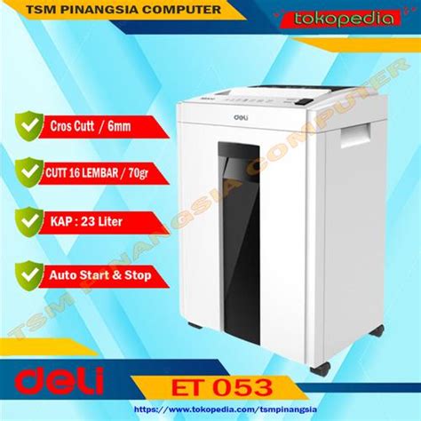 Jual Mesin Penghancur Kertas Deli ET 053 / Paper Shredder T 053 ...