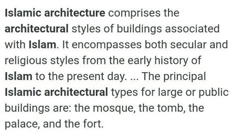 What is Islamic architecture? - Brainly.in