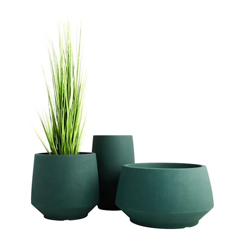 Found & Fable Japi Brut Moss Green Outdoor Planter, Large