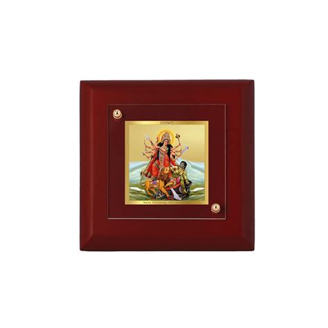 Diviniti 24K Gold Plated Foil Durga Rectangle/Square Wall Photo Frame ...