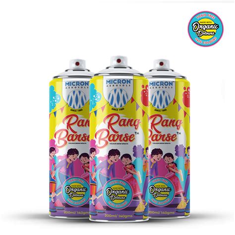 Holi Safe Toxin Free Colour Spray Pack of 3 - Rang Barse – Micron Aerosols™