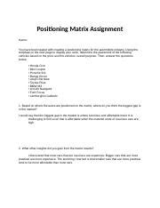 Image result for Examples of Positioning Matrix