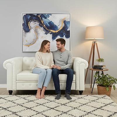 NaomiHome Naomi Home Chesterfield Leather Loveseat, Mini Sofa India | Ubuy