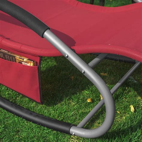 SoBuy® OGS28-R, Outdoor Garden Rocking Chair Relaxing Chair Sun Lounger ...