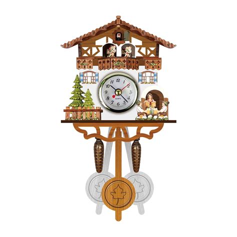 Retro Cuckoo Wall Clock with Chime Alarm, Wooden India | Ubuy