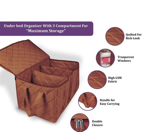Organizer- 3 Compartment Foldable Storage Box – Sportz Castle
