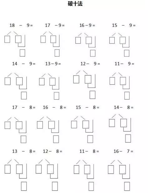 14减11破十法分解式图-千图网