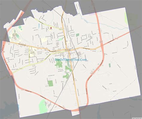 Map of Carthage city, Texas - Thong Thai Real