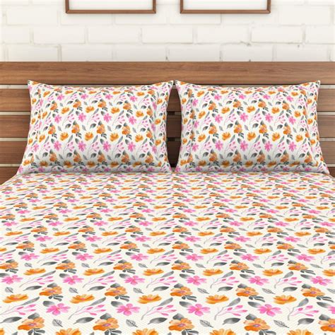 Buy SPACES Jubilance 3-Piece Double Bedsheet Set - 224 x 274 cm from ...