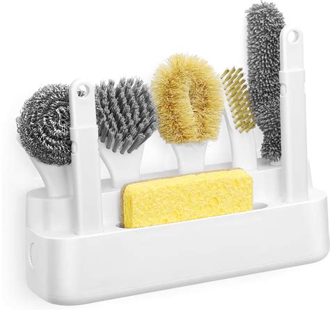 Amazon.com: Dish Brush Set of 7 with Holder for Scrubing Dishes Pots ...