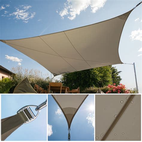 Voiles d'ombrage Imperméables Carré 5.5 X 5.5 Taupe, EZ Breez | Leroy ...