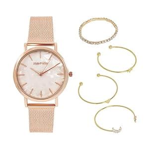 Buy Joker & Witch Women Pixie Rosegold Watch Bracelet Stack at Amazon.in