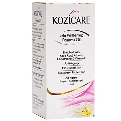Buy Kozicare Skin Lightening Fairness Oil - Kojic Acid, Glutathione ...