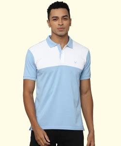 Allen Solly Solid Men Polo Neck Light Blue T-Shirt - Buy Allen Solly ...