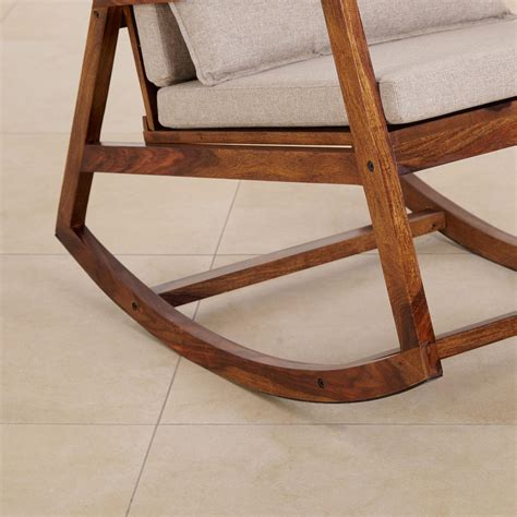 Buy (Refurbished) Ryker Sheesham Wood Rocking Chair - Beige from Home ...