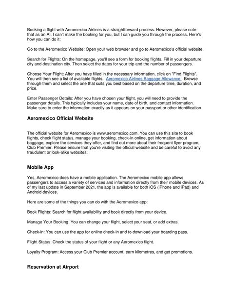 PPT - Aeromexico Airlines Baggage Allowance PowerPoint Presentation ...