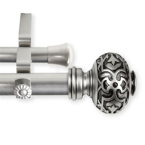 Hart & Harlow 1-in Gene 120-in to 170-in Satin Nickel Steel Double ...