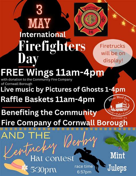 FREE Wings Derby Party , Blue Bird Inn - Cornwall, PA, 3 May 2025 ...