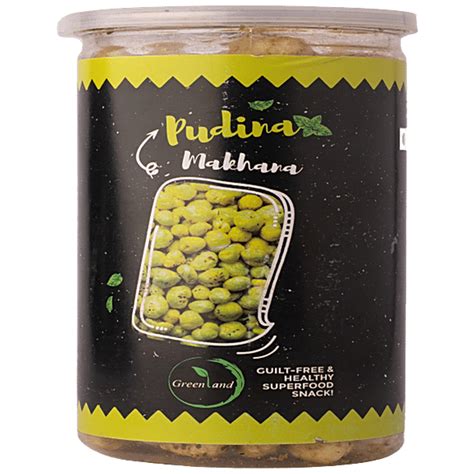 Buy Greenland Roasted Makhana - Pudina Flavour, Healthy Snack Online at ...