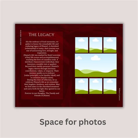 Image result for Male Funeral Program