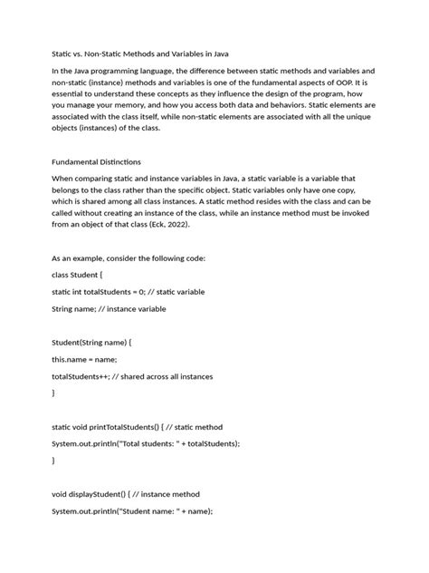 Image result for Static vs Non-Static Java