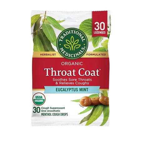 Amazon.com : Traditional Medicinals Throat Coat Organic Cough Drops ...