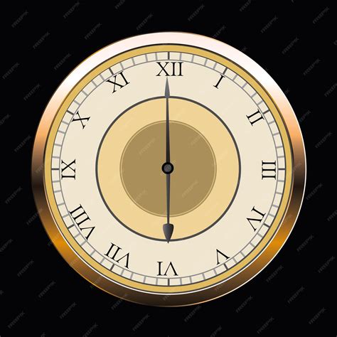 Premium Vector | Vintage clock in roman numerals isolated on white