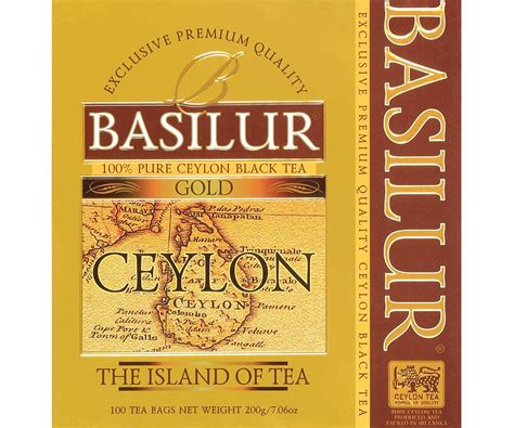 Buy Basilur ceylon tea - The island of tea Gold tea bags - 100% pure ...