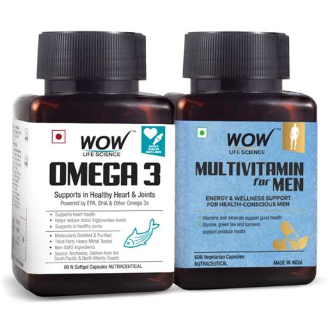 WOW Life Science Omega 3 Softgel Capsules - 60 capsules with WOW Life ...