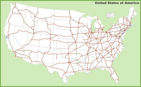 Road Map Of United States Printable