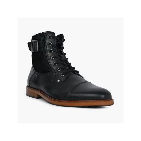 Buy Aldo Men Black Lace-Up Boots Online