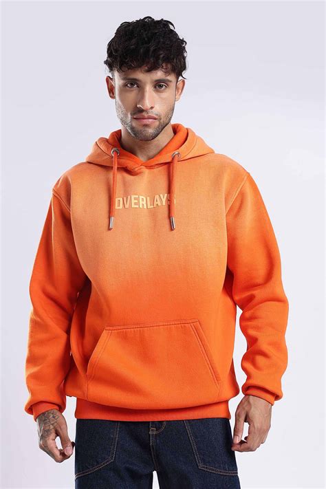 Phantom Fade Orange Oversized Hoodie – Overlays