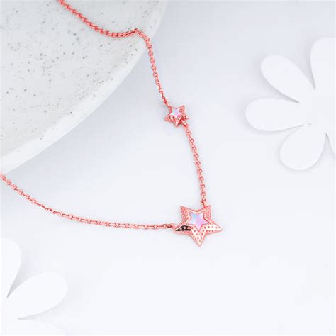 Rose Gold Star Laced Anklet – GIVA
