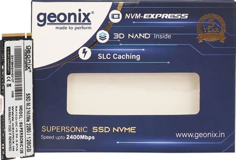 GEONIX NVMe 128 GB Laptop, Desktop Black PCIe NVMe Internal Solid State ...