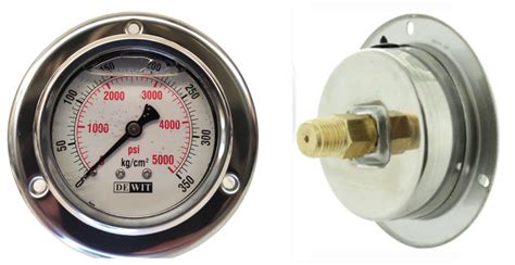 MANOMETRO DEWIT, CARATULA DE 2 1/2" OD CONEXION POSTERIOR DE BRONCE 1/4 ...