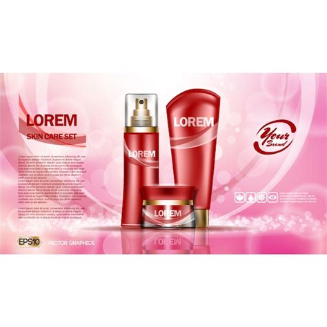 Cosmetics background design | Free Vector