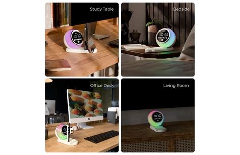 Personalised Hue Ambient Digital Clock Speaker: Buy Custom Bluetooth ...