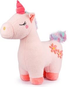 FIDDLERZ Unicorn Plush Stuffed Soft Teddy Bear Toy with Stretchable ...