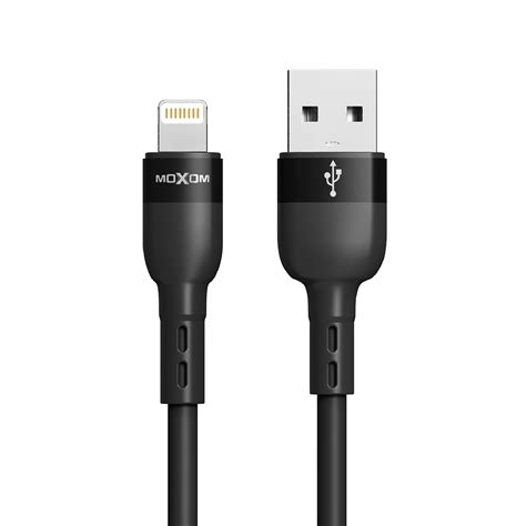 USB data kabal Moxom MX-CB184 3A lightning 1m crni - Mob-Shop
