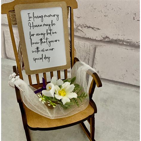 Wedding Memory Chair, Reserved Seat in Loving Memory. Personalised ...