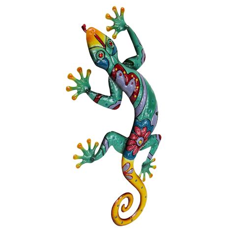 Bright Gecko Metal Outdoor Wall Decor, 24" | At Home