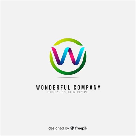 Gradient logo template with abstract shape | Free Vector