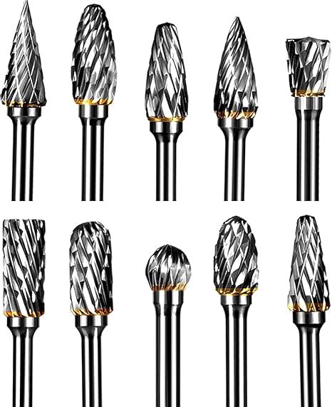 3 mm Shank Tungsten Carbide Burr Rotary File Drill Bits Cutter ...