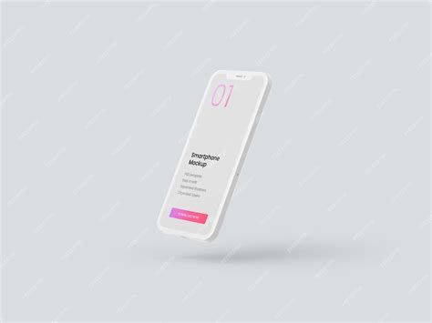 Premium PSD | Clay smartphone mockup