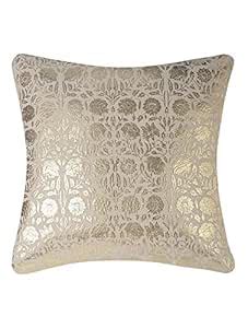 Buy INIHOM Cushion Cover | Pillow Cover Cotton Gold Foil Floral Printed ...