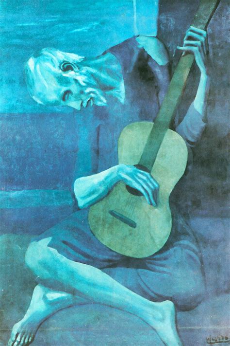 The Old Guitarist-Picasso - CANVAS OR PRINT WALL ART - Walmart.com