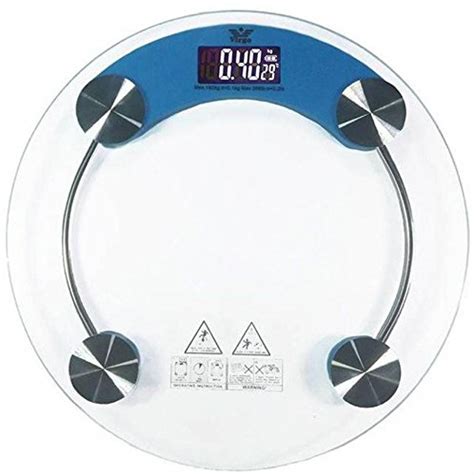 Virgo Digital Round Glass Weighing Scale - 8Mm (Blue) : Amazon.in ...