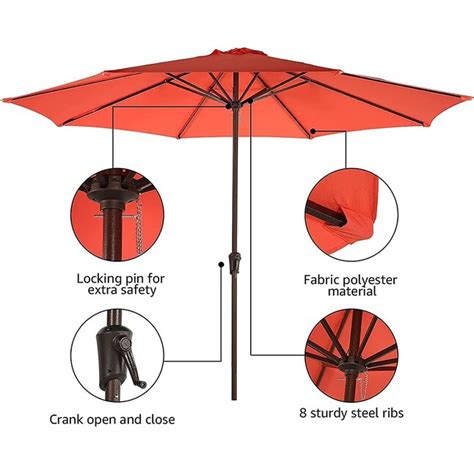 Sunrinx 11-Feet Aluminum Market Patio Umbrella in the Patio Umbrellas ...