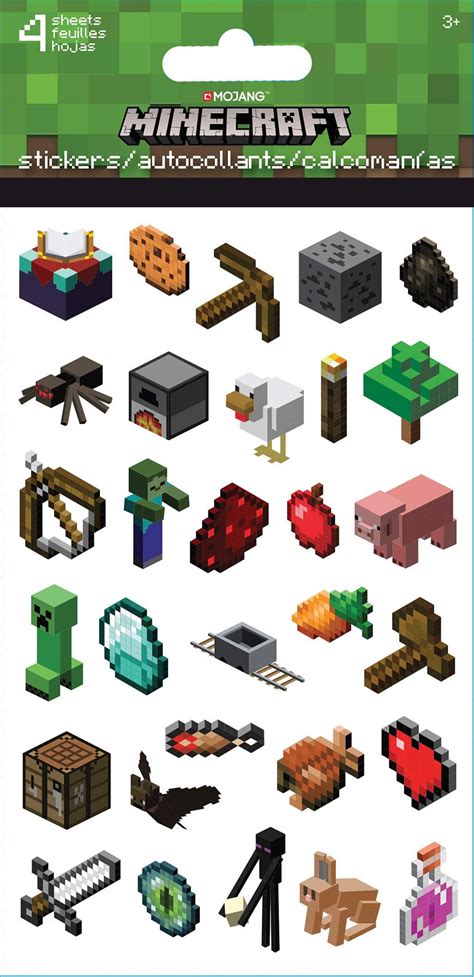 Trends International Minecraft - Standard Sticker - 4 Sheet | Minecraft ...